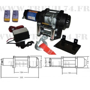 Treuil électrique 12 V 1360 kg 